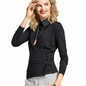 CABI Ballet Cardigan Black Sz M #3160 EUC